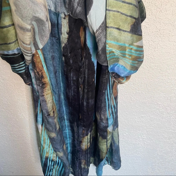 House of Harlow Silk Tiered Watercolor Dress - Picture 3 of 8